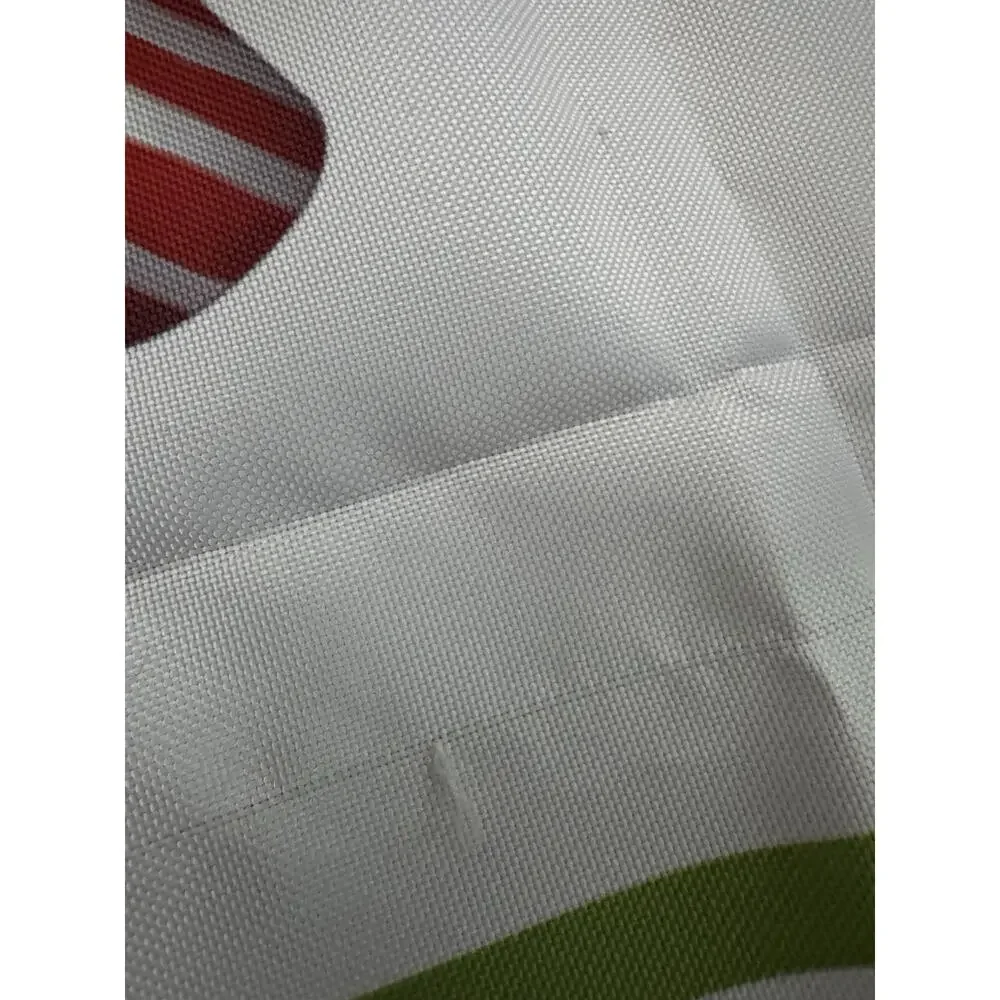 Vintage Christmas Candy Cane Yard Flag Holiday Holly‎ Red Green ~ 40x27 READ